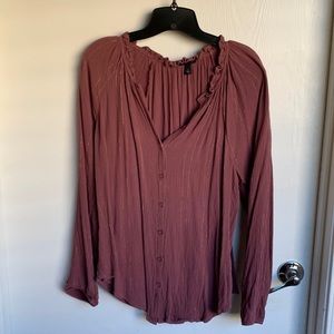 Mauve top with gold stripes